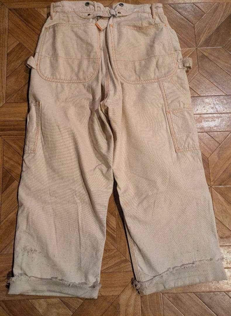 キャピタル　KAPITAL ダブルニー ヒッコリー ランバーパンツ