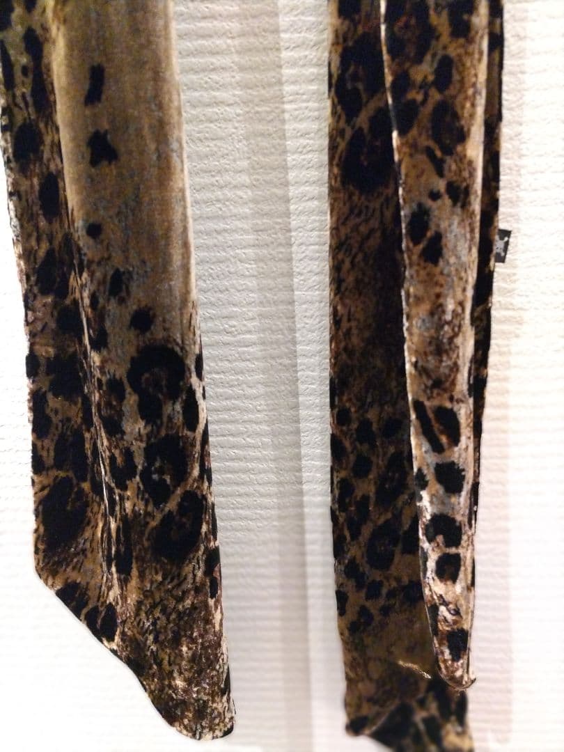 ＲＯＥＮブラウン レオパード柄 ベルベット ストール