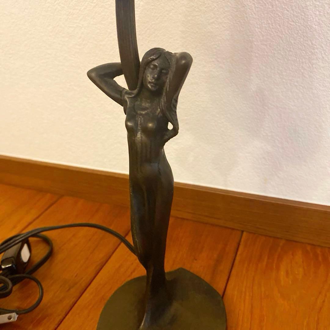 【美品】アンティーク　ランプ　青色