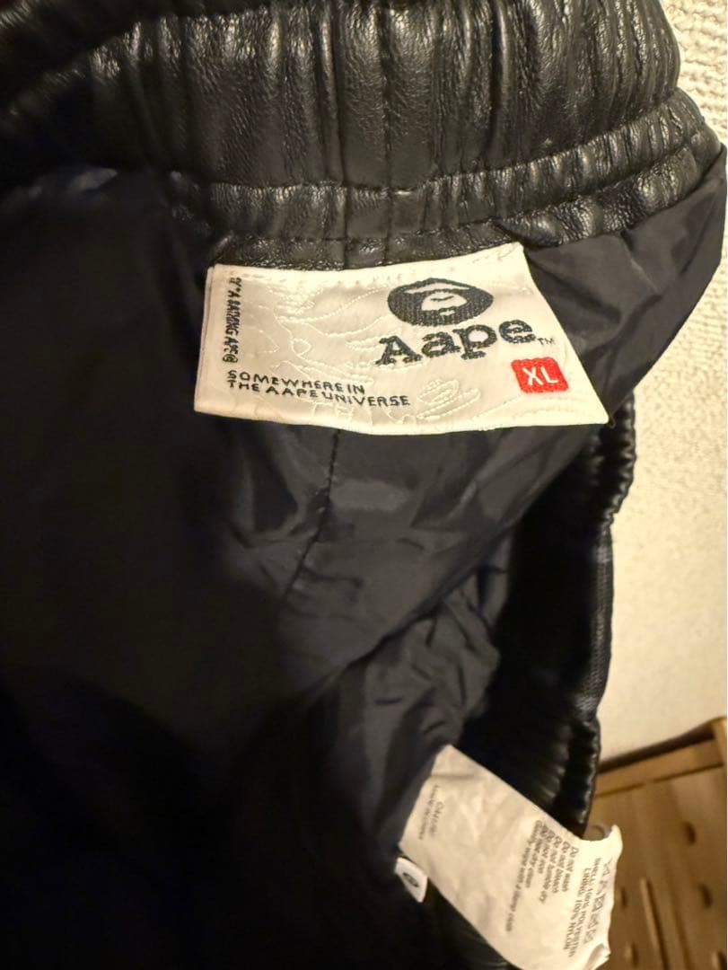 エイプ メンズ レザーズボン AAPE BY A BATHING APE