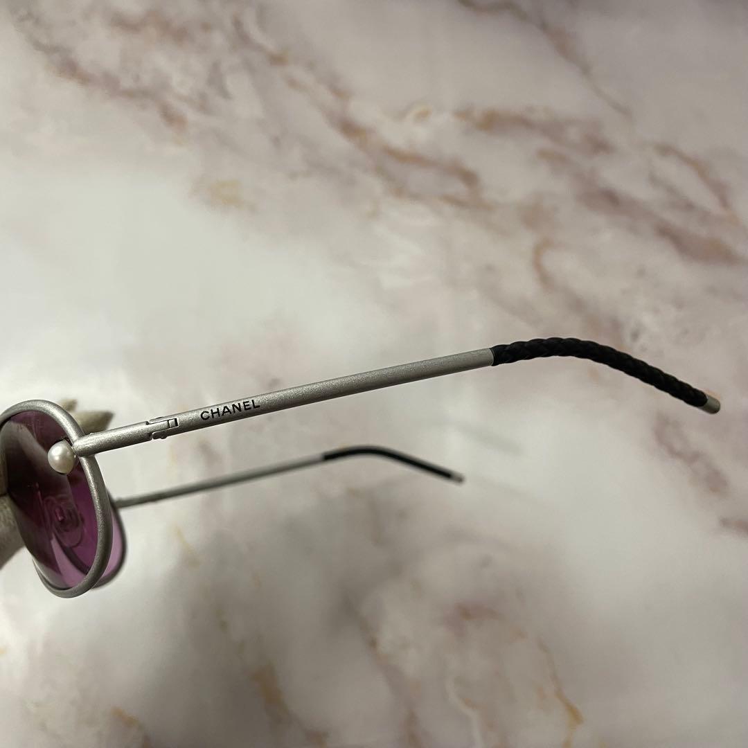 CHANEL シャネル パール オーバル Y2K サングラス ケース付き
