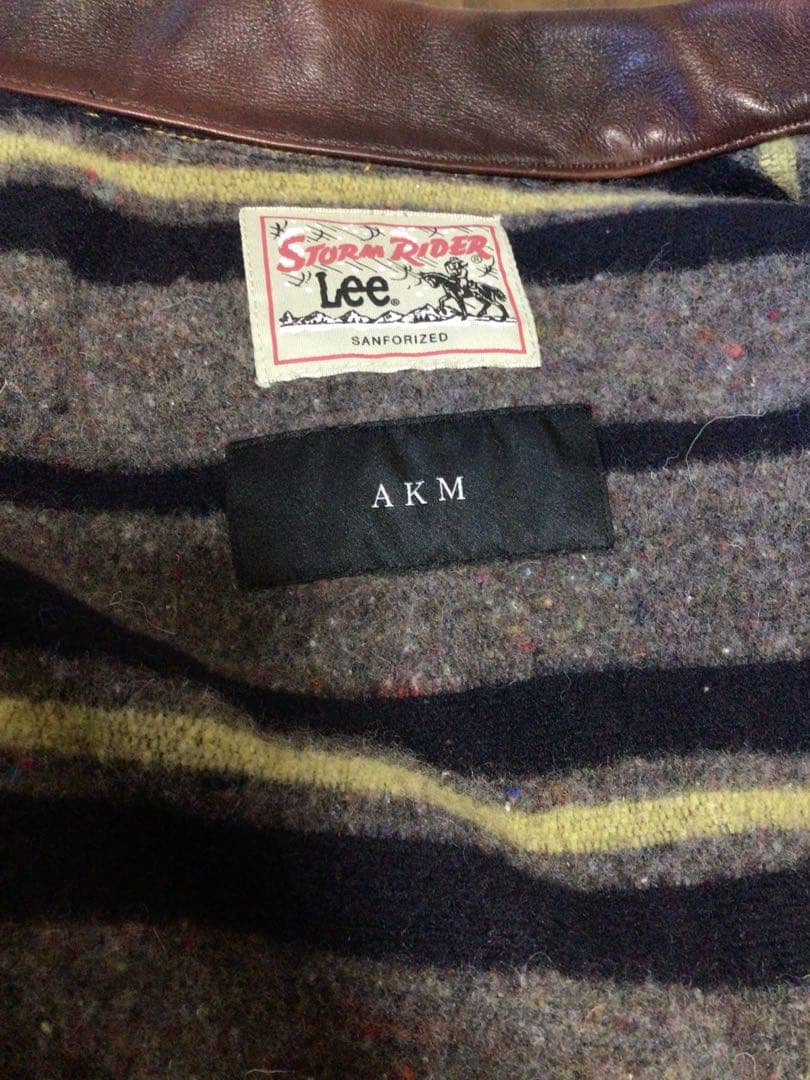 AKM × Lee Gジャン　裏地あり　襟レザー　Lサイズ　値下‼️