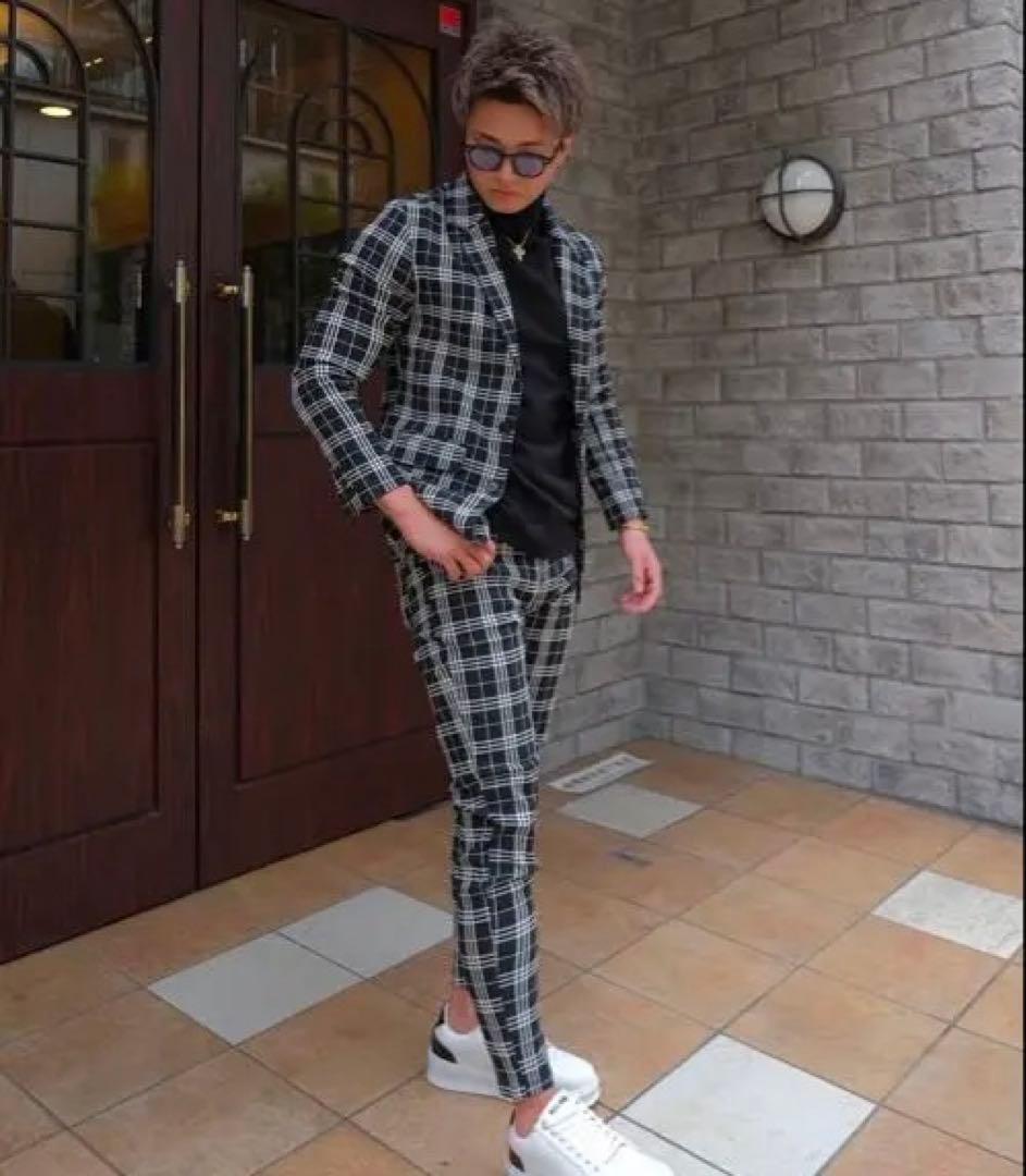 BELINDA チェック柄スーツセットアップ スラックス