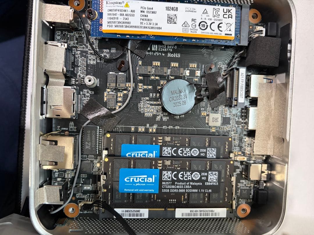 MINISFORUM AI X1 255 64GBメモリ SSD1TBモデル