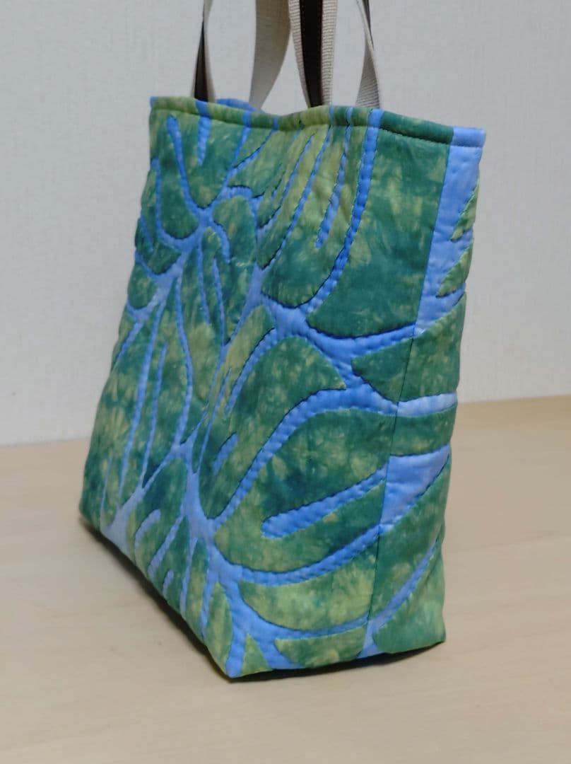 ハワイアンキルトバッグ・モンステラ