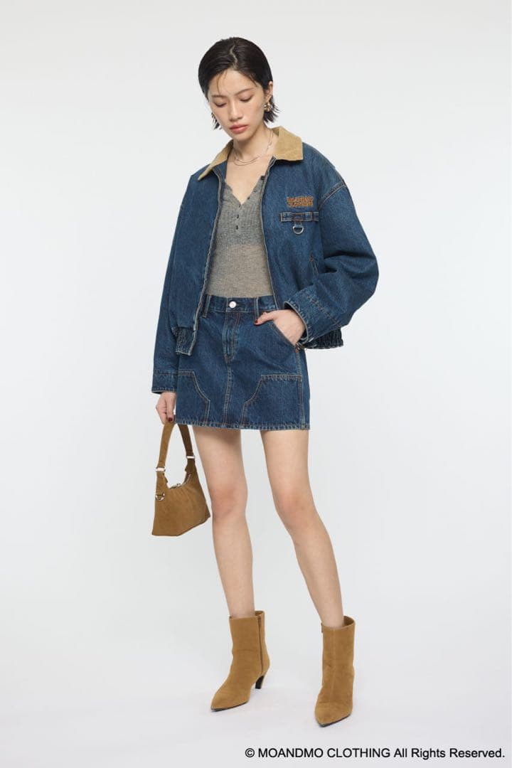 MOUSSY MOANDMO DENIM PADDED ジャケット