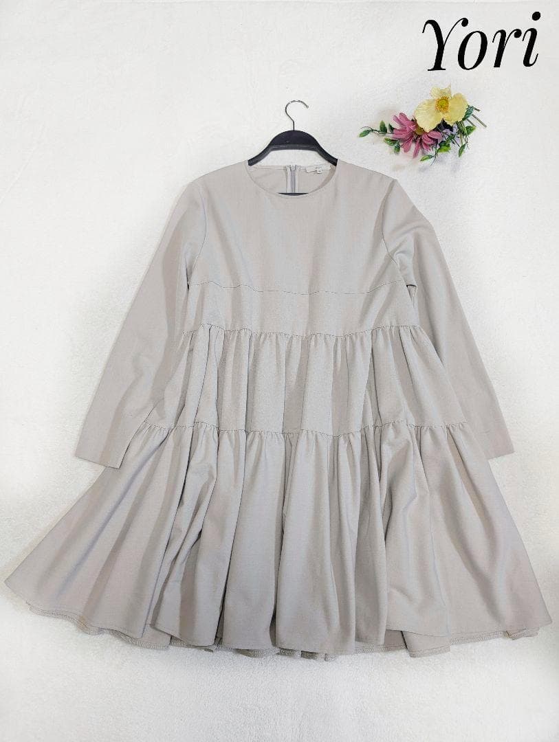 ヨリ Yori ウォーム ティアード ワンピース チュニック 38 M