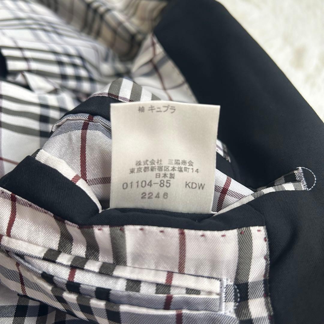 バーバリーブラックレーベル　銀ボタンジャケットSuper120 ノバチェック