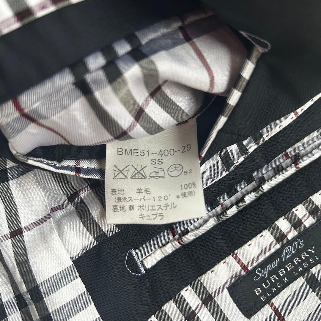 バーバリーブラックレーベル　銀ボタンジャケットSuper120 ノバチェック