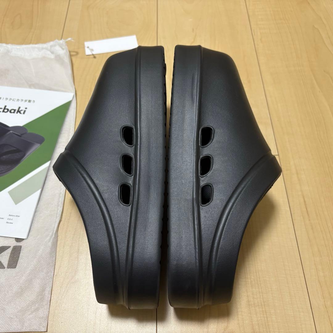 【美品】rakubaki ラクバキ イージーサボ ブラック レディースＬ