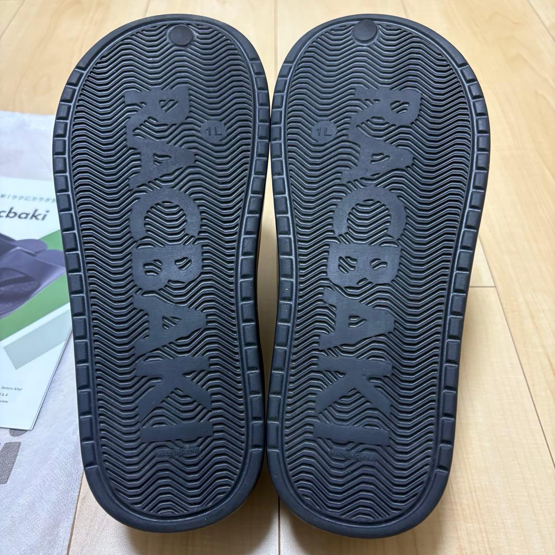 【美品】rakubaki ラクバキ イージーサボ ブラック レディースＬ