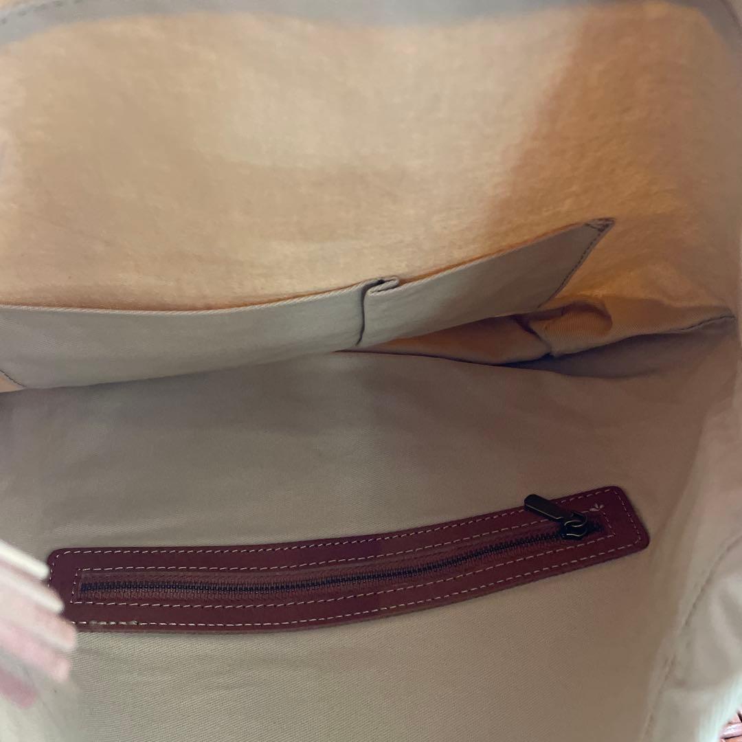 本革　リアルレザーカゴバッグ　 ブラウン インナーバック付き