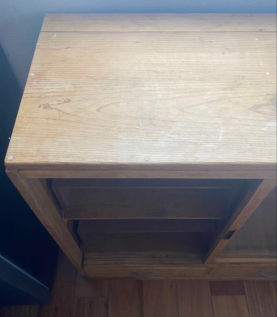 【送料込み】古い木の食器棚