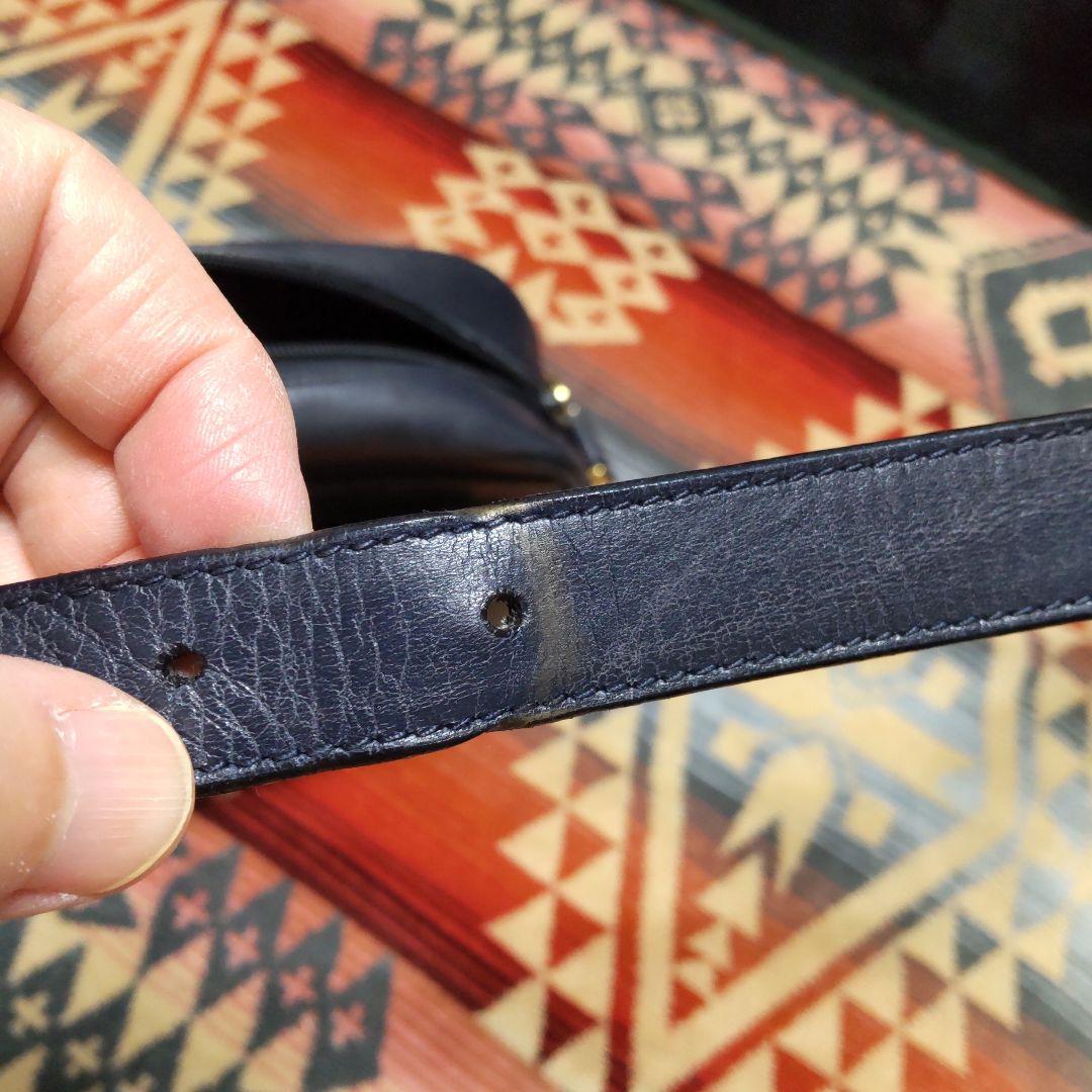 オールドGUCCI ネイビー ショルダーバッグ