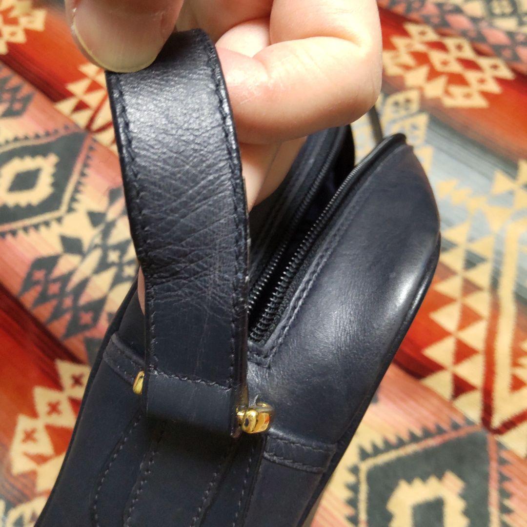 オールドGUCCI ネイビー ショルダーバッグ