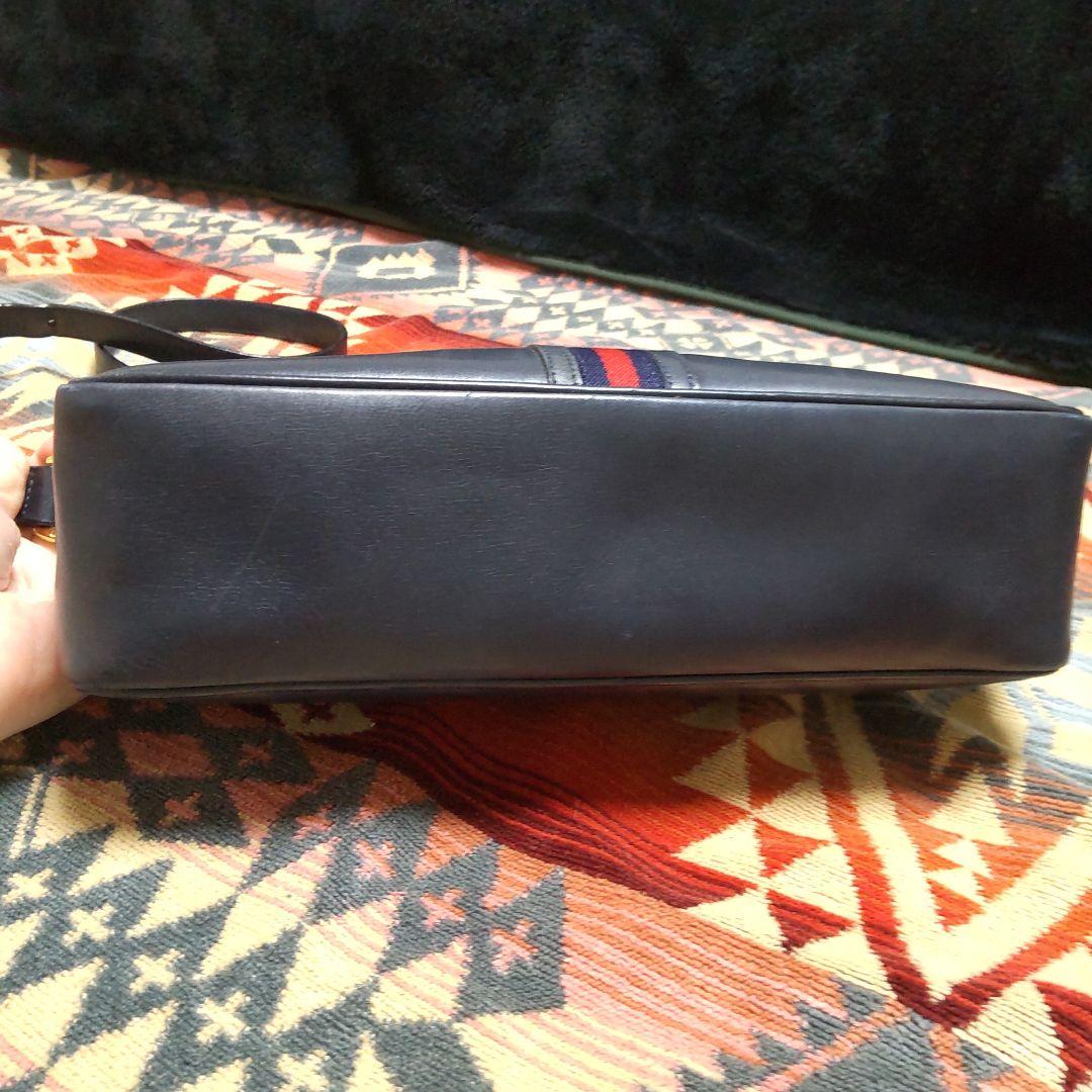 オールドGUCCI ネイビー ショルダーバッグ