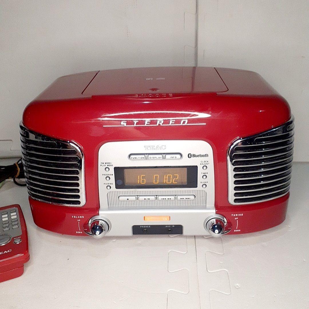 【レア美品】TEAC SL-D930 レッド CD ラジオ bluetooth