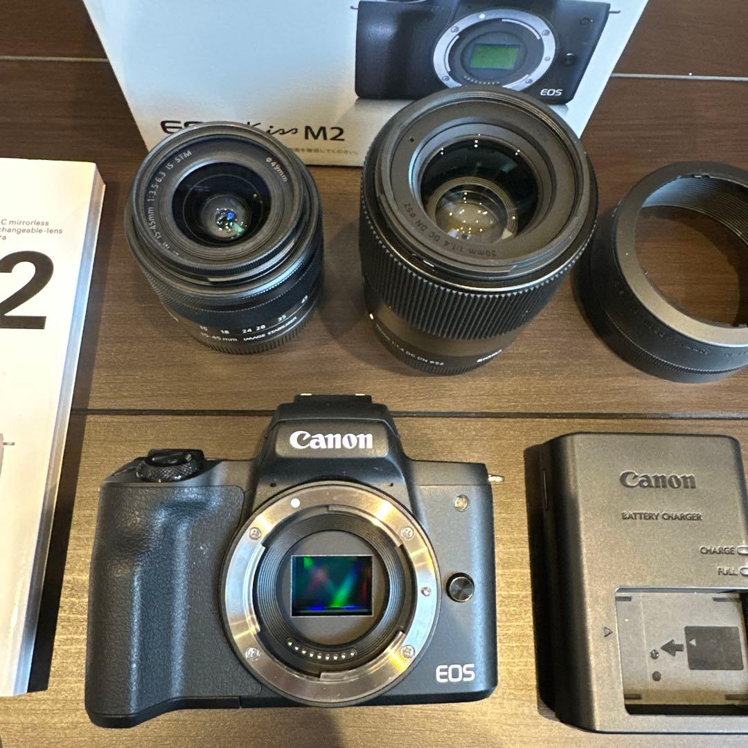CANON EOS Kiss M2 ミラーレス一眼カメラ ブラック