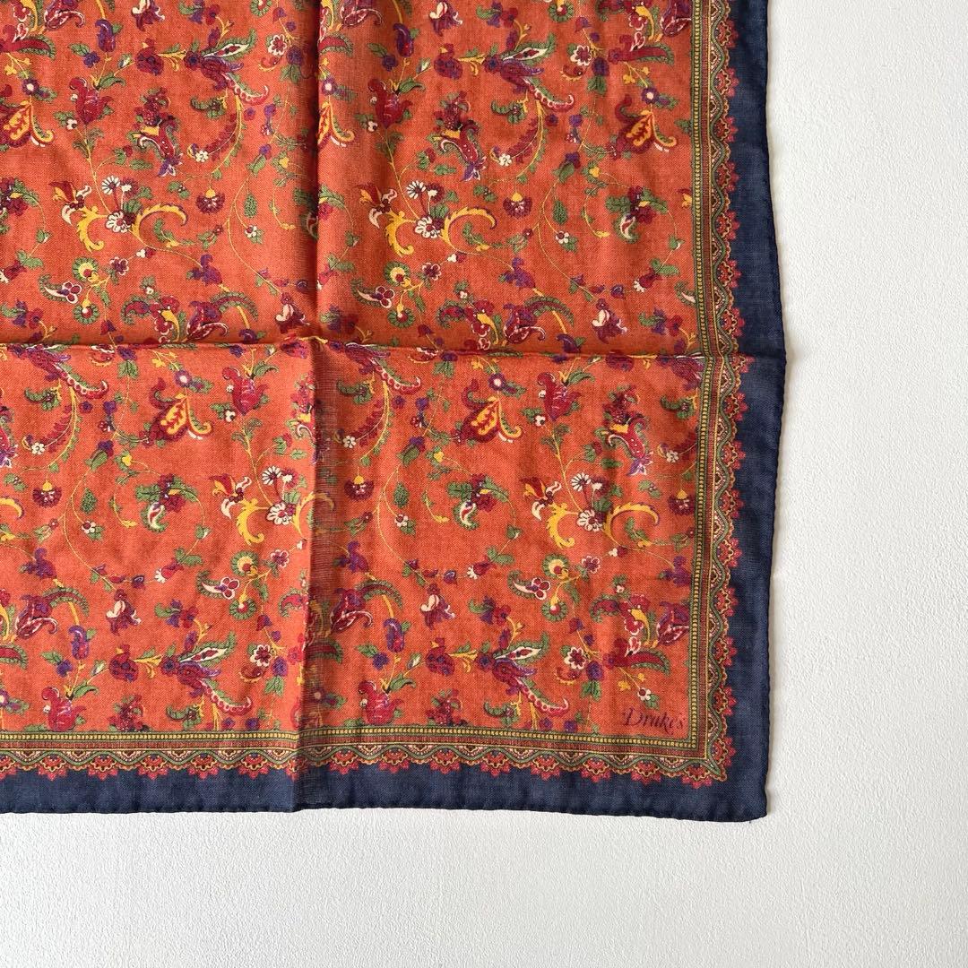 【未使用】Drake'sハンカチ ポケットチーフ ドレイクス