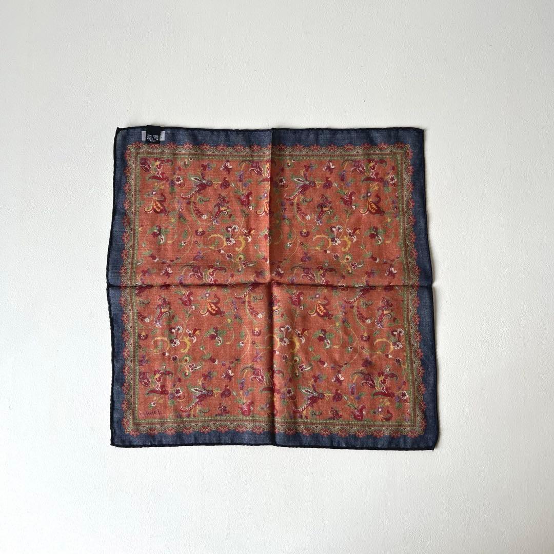 【未使用】Drake'sハンカチ ポケットチーフ ドレイクス