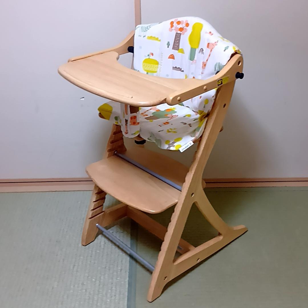 大和屋 すくすくチェアスリムプラス　テーブル・ガード・チェアクッション付き