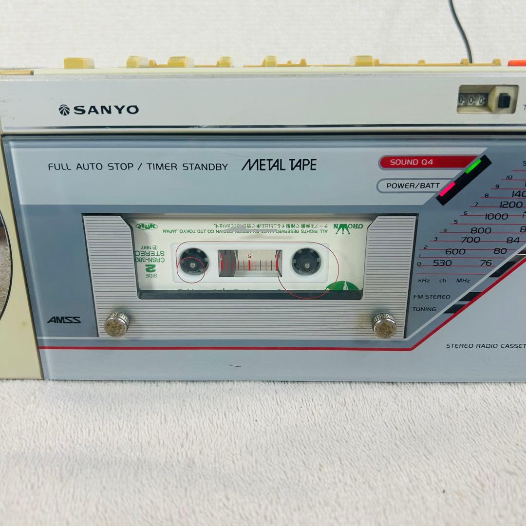 【希少　動作品】SANYO MR-Q4 6スピーカー　レトロラジカセ　当時物