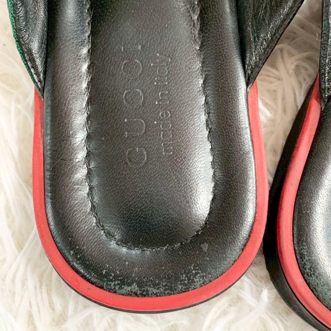 GUCCI　グッチ　シェリーライン　グッチシマ　GGロゴ　トング　レザーサンダル