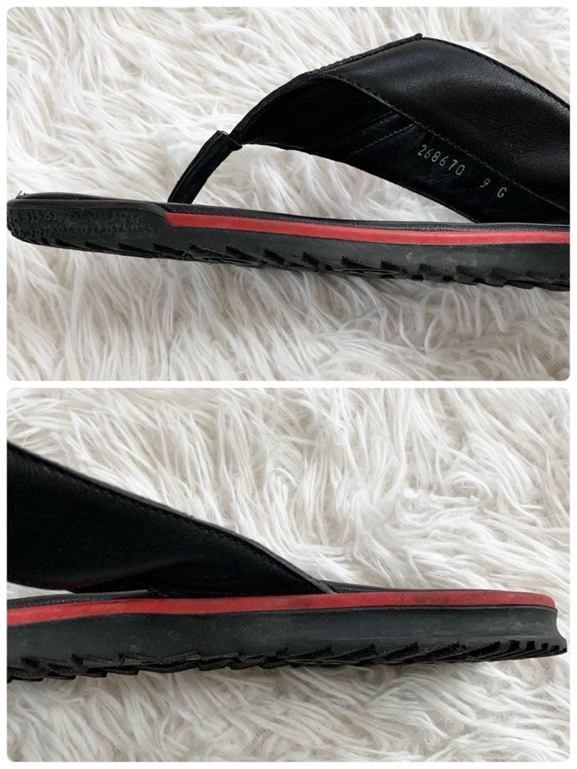 GUCCI　グッチ　シェリーライン　グッチシマ　GGロゴ　トング　レザーサンダル