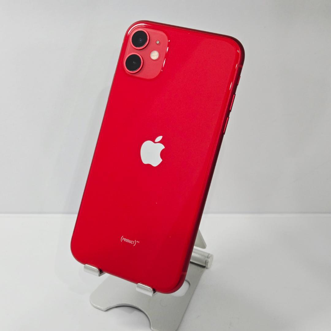 09 iPhone11 レッド SIMフリー バッテリー100%