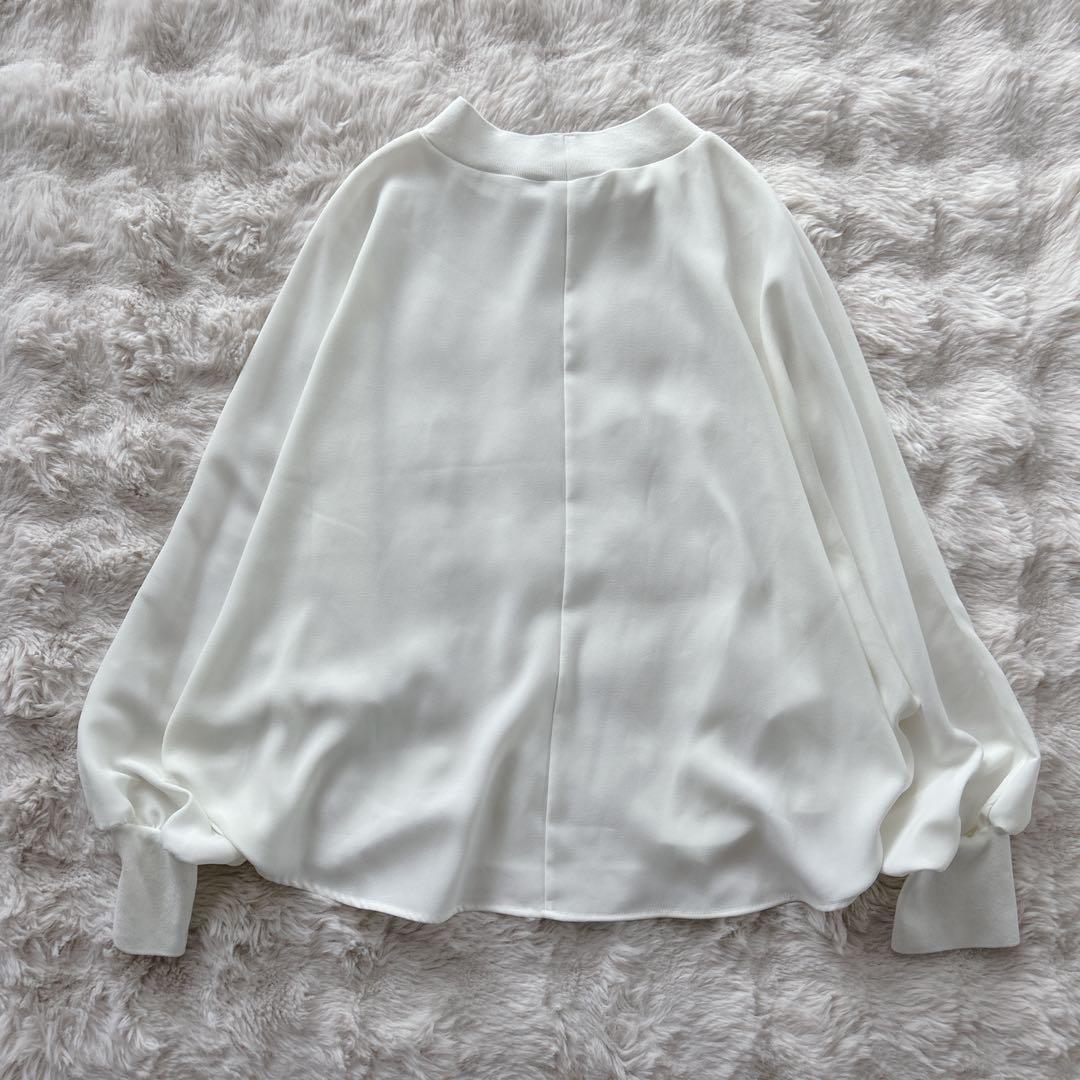 ビアズリー★ニットコンビドルマンブラウス　ホワイト