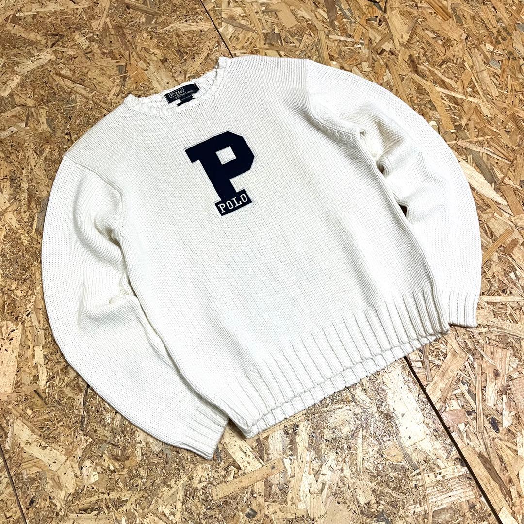 Shunke様 POLO RALPH LAUREN Pロゴ 肉厚ニット