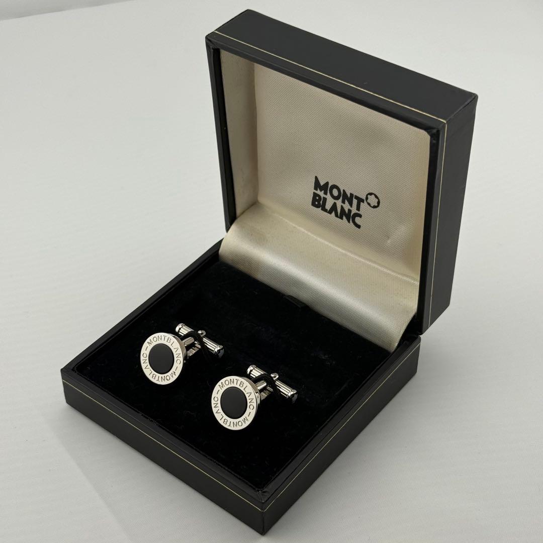 極美品✨ モンブラン マイスターシュテュック オニキス ラウンド カフリンクス