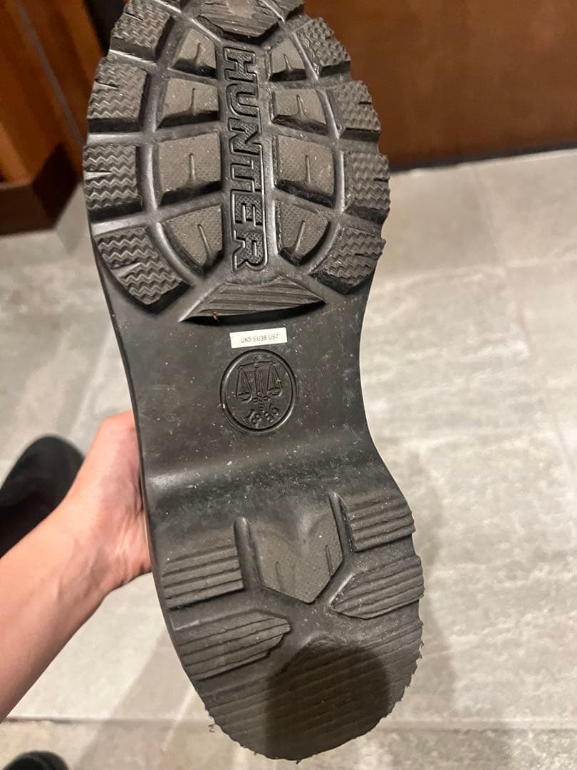 HUNTER ブラックショートブーツ レインブーツ 箱あり