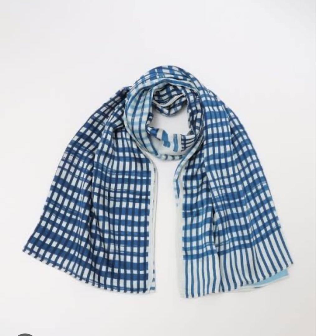 小物 Porter Classic - INDIGO PRINT SILK SCARF