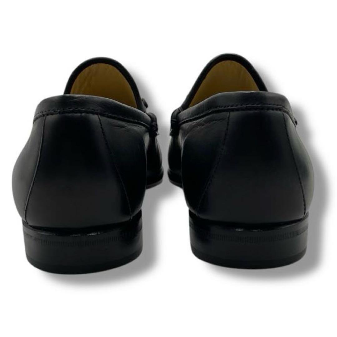 美品 GUCCI グッチ ホースビット レザー ローファー 革靴 ブラック 黒