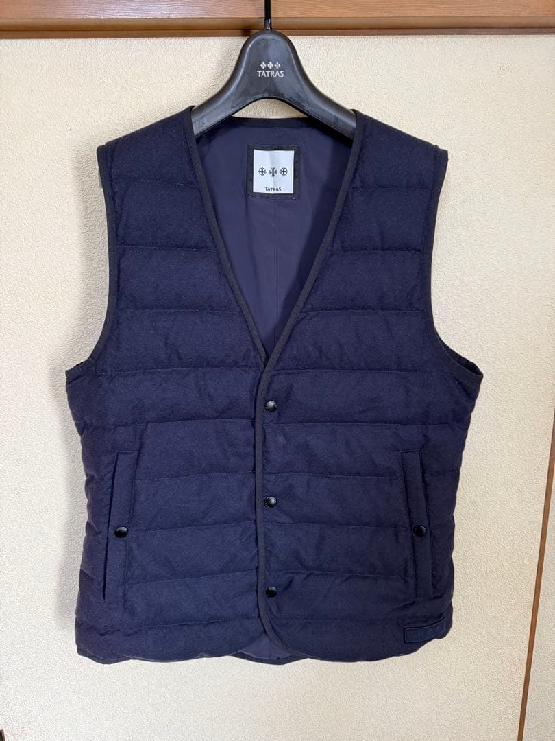tatras タトラス ネイビー ダウン ベスト XL 軽量 防寒 薄手