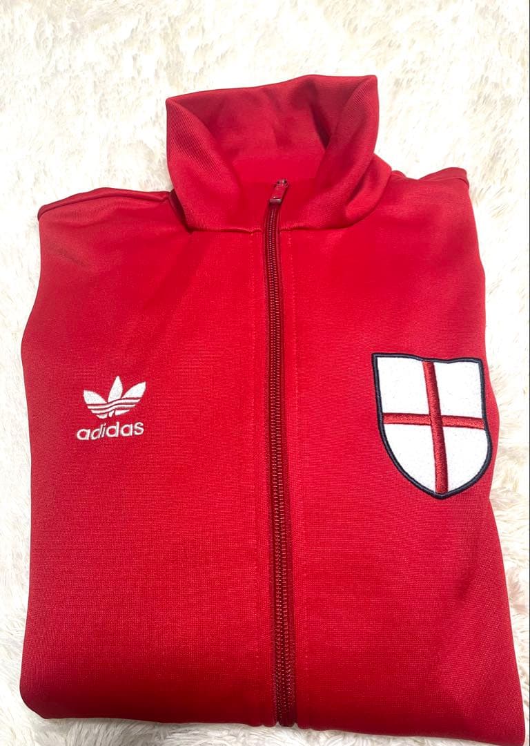 美品‼️adidas 希少❗️イングランド⭐️ジャージ オシャレなレッド✨