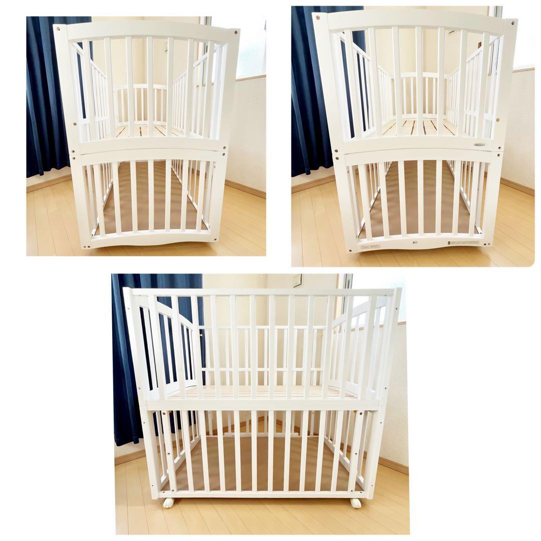 大和屋　ベビーベッド　エルユープレイペンベビーベッド⭐︎ サボテン！