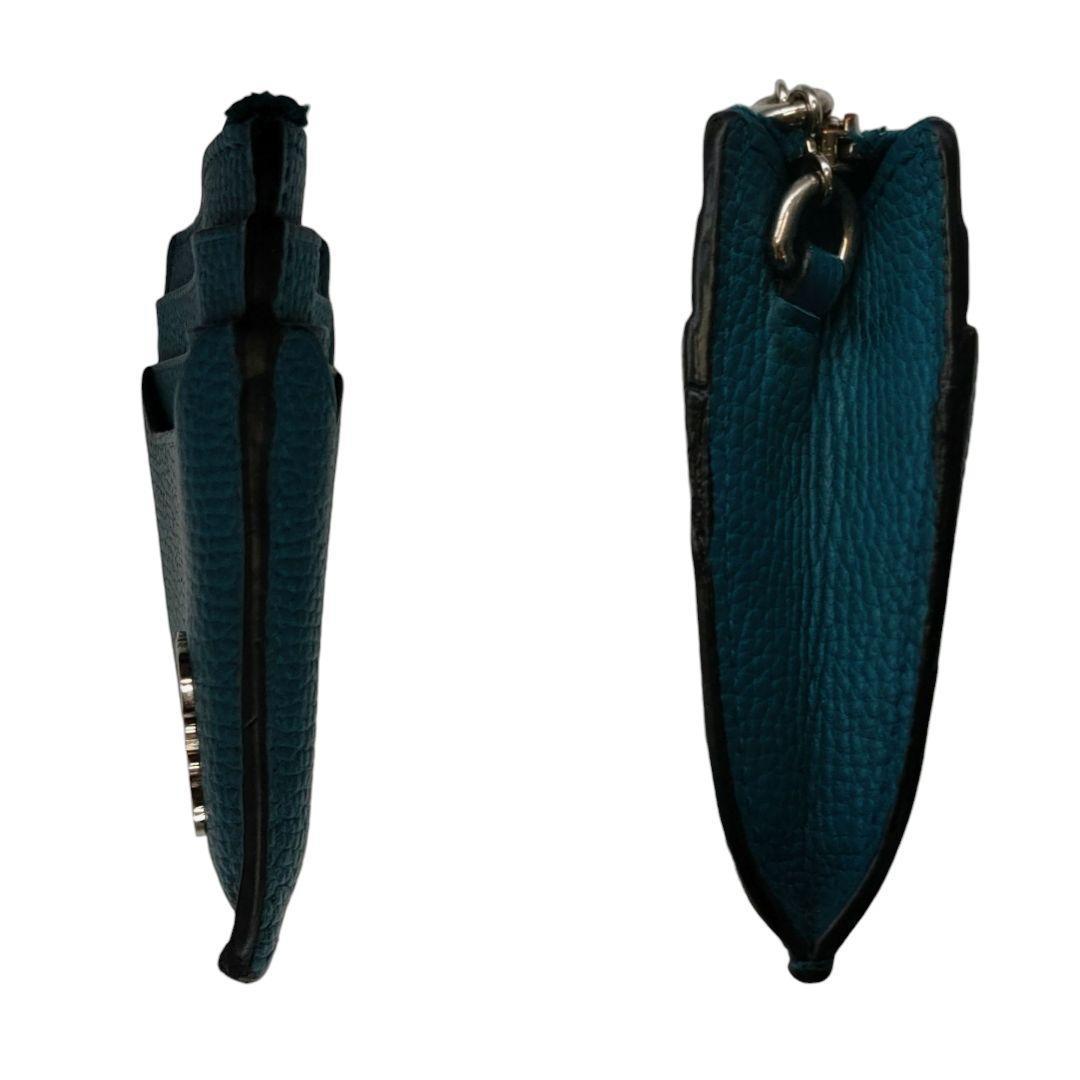 ロエベ　ケース　希少　スクエアカードホルダー　アナグラム　グリーン