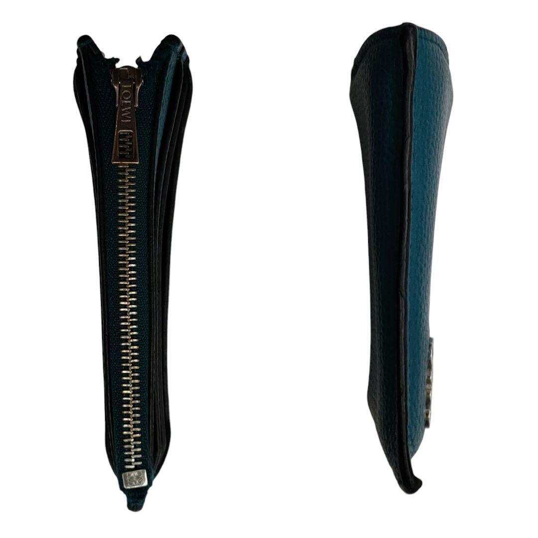 ロエベ　ケース　希少　スクエアカードホルダー　アナグラム　グリーン