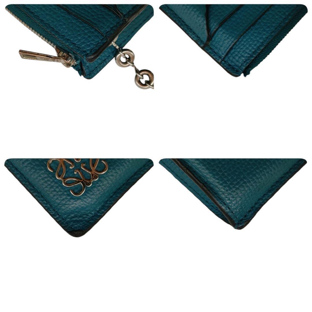 ロエベ　ケース　希少　スクエアカードホルダー　アナグラム　グリーン