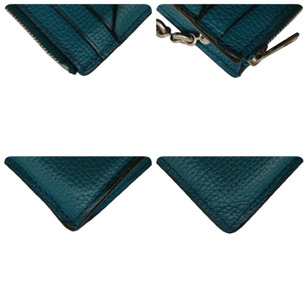 ロエベ　ケース　希少　スクエアカードホルダー　アナグラム　グリーン