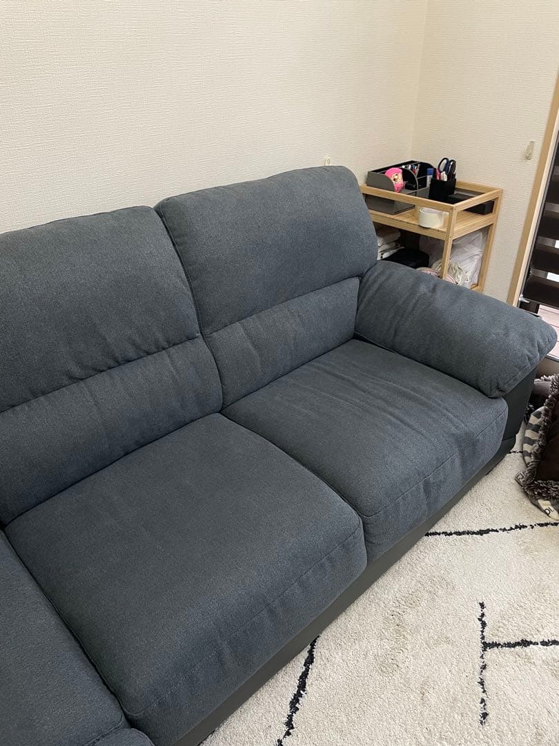 【引取り限定】ニトリ　L字型ソファ 2布張り　カウチソファー