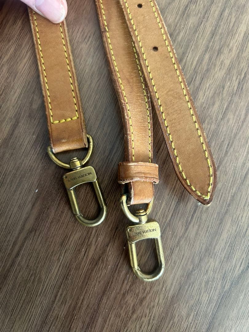 ルイヴィトン　ヌメ革　ショルダーストラップ　ロゴ入り　純正