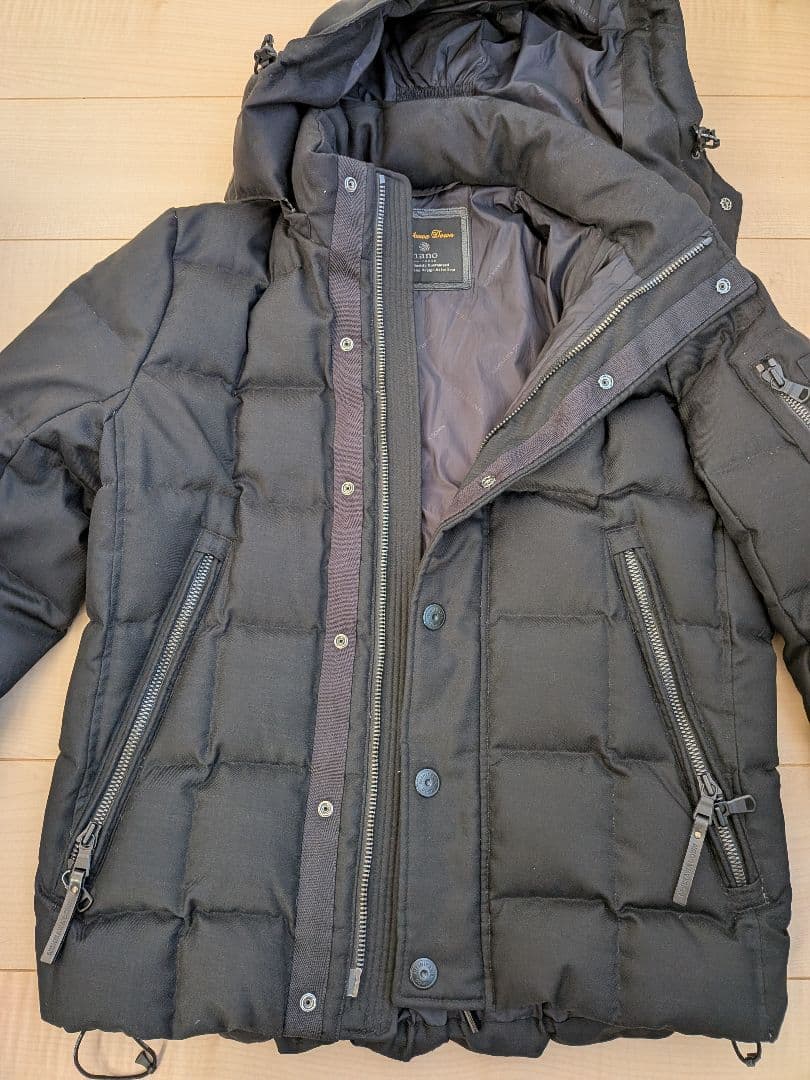 西川ダウン キルティング 黒 ダウンジャケット L ナノ・ユニバース