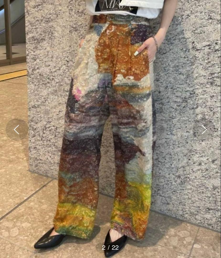 パンツ AMERI MEDI RACHEL FLUFFY ART PANTS