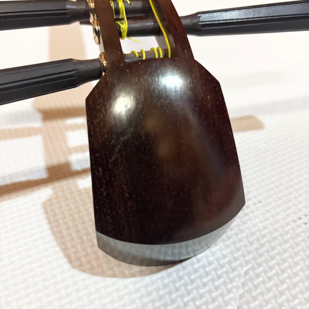 長唄三味線 細棹 丸打胴 さわり山 ハードケース 楽譜付き 五厘大胴 経木