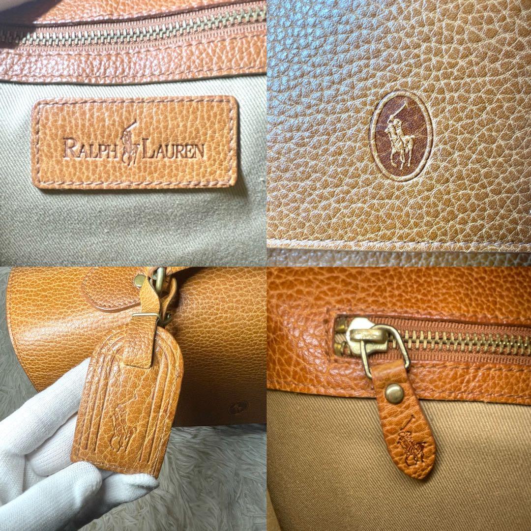 【美品✨】ラルフローレン　シボ革　2way ビジネスバッグ　メッセンジャーバッグ
