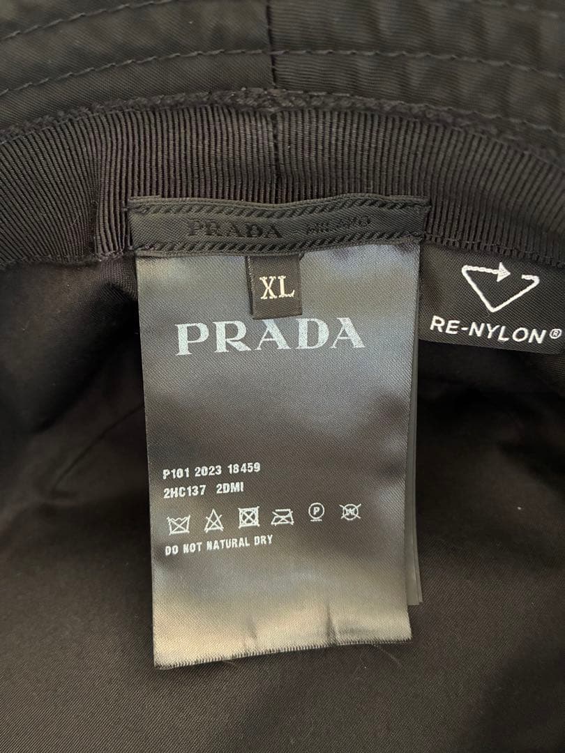 PRADA ナイロンバケットハット　ブラック　XL 購入時付属品付き