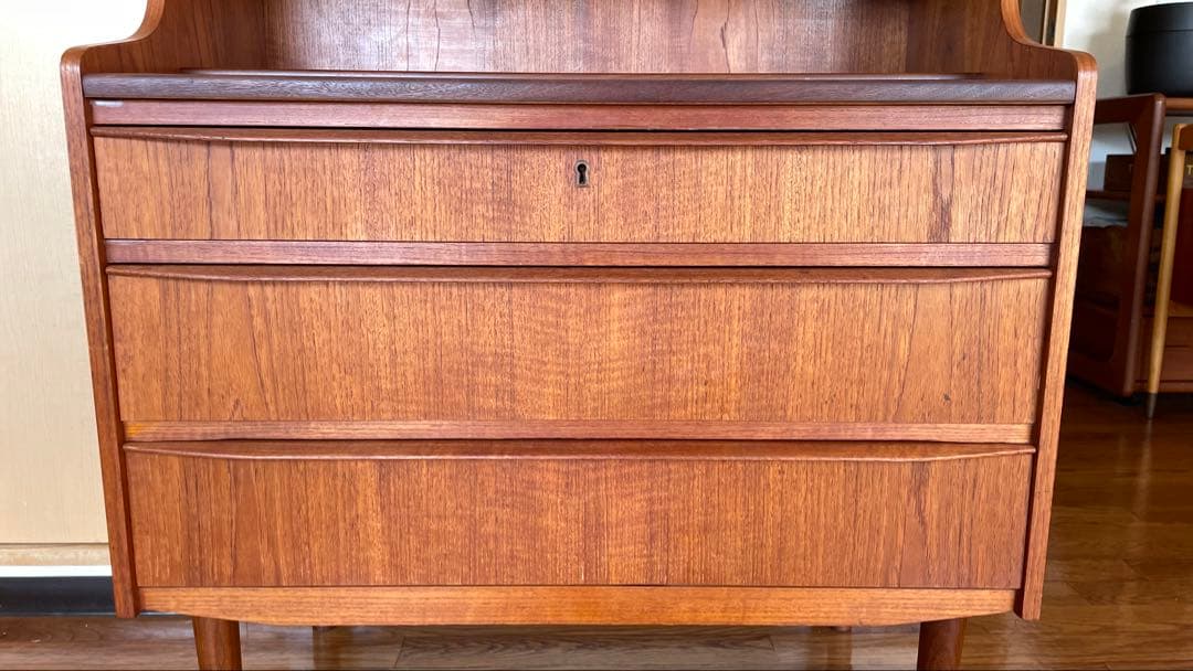 デンマーク製 ヴィンテージ ビューロー チーク材/北欧ビンテージ デスク